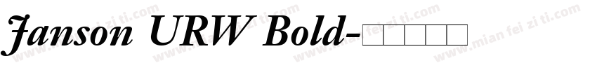 Janson URW Bold字体转换